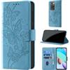 CaseGla Cover per Xiaomi Redmi 10 /Redmi 10 2022, Azzurro | Blocco RFID, Portafoglio Pelle PU, Flip Libro, Porta Carte, Magnetica Libretto, Antiurto Protezione Completa