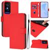 Generico Custodia Compatibile con TCL 50 5G / TCL T613K-2ALCA112 / 50 XE NxtPaper 5G COVER stand flip LIBRO gel silicone CASE matte PORTAFOGLIO Protezione schermo magnetica eco pelle vano card (ROSSO)