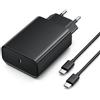 BOLUX-JS Caricabatterie USB-C ultra veloce Samsung 45W con cavo USB-C da 2 m per Samsung Galaxy S25/S24 Plus/S23/S22 Ultra/S22+/S21/S20/A54/A34/A53/A33/A23/A56 5G/Note 20/10+/A71/A16, ricarica rapida Type-C