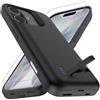 Giabuao Custodia Batteria per iPhone 17/16 Pro (6,3), Caricabatterie Portatile da 8500mAh,Ultra Sottile Cover Batteria Ricarica per iPhone 16 Pro/17 (Nero)