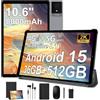 RUSHAR Tablet 10.6 Pollici con Tastiera, Android 15 Tablet con 36GB RAM+512GB ROM(TF 1TB), 4G LTE+5G WiFi, IPS 2K HD, 8000mAh, Octa-Core, 13MP+8MP, BT 5.0, GPS, Tablets in offerta e Mouse, Grigio