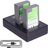 DENEEPR 2 Batterie EN-EL9/EN-EL9e/EN-EL9a, ricambio e caricatore LCD Dual compatibile con Nikon D3000, D40, D40x, D5000, D60, D 3000, D 40, D 40x, D 5000, D 60 Cameras