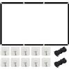 LUYIEDHA Schermo per Proiettore 100 Pollici,Telo Proiettore Portatile 16:9 4K Full HD, Anti Rughe Pieghevole, 221cm*125cm Schermo Doppia Faccia, Schermo di Proiezione per Esterni per Home theater (100)