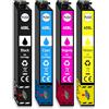 Druckerparadies Cartucce 408L compatibili con Epson 408 / 408L / 408XL, confezione da 4 (1 nero, 1 ciano, 1 magenta, 1 giallo) per Workforce Pro WF-C4310 / WF-C4810 / WF-C4310DW / WF-C4810DTWF
