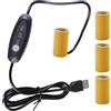 OSNIYAW Cavo di eliminazione della batteria LR14 C Alimentatore USB Sostituire 2-4Pcs 1.5V LR14 C Batterie per decorazione alimentata a batteria Eliminatori di batteria USB