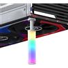 Fiorky Staffa di supporto GPU, supporto for scheda grafica ARGB da 5 V a 3 pin Supporto for scheda video rotante telescopico regolabile Supporto for base magnetica in lega di alluminio