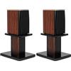 OUUTMEE Supporti per altoparlanti in legno da 20 cm, resistenti, per home theater e monitor da studio, supporto universale per altoparlanti da pavimento con design riempibile con sabbia (set da 2)