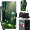 Haninsuze Cover per Samsung Galaxy S25 FE 5G Custodia Pelle Libro Portafoglio con Porta Carte Magnetica Protezione Antiurto Cuoio Flip Case Custodia per Samsung S25 FE, Farfalla