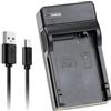 Panlouting Ricambio Caricabatterie USB per Batteria LP-E5 Compatibile con Fotocamere Canon EOS 1000D, 450D, 500D, Kiss F, Kiss X2, X3, Rebel T1i, XS, XSi