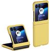 HONLEN Custodia per Telefono Adatta per Motorola Moto Razr 40 Ultra (6.9 Inches), Cover Rigida in Silicone per PC Anti Caduta e Anti Graffio - Giallo