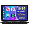 Faozhuo Android 14 Autoradio per Citroen C3 2017-2023 con Carplay Android Auto, 9 pollici HD TouchScreen Schermo Navigatore con Bluetooth WiFi GPS RDS FM Schermo diviso(6+128GB 8Core)