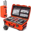 NANUK 935 Pro Photo Kit - Valigia rigida impermeabile per fotocamera, con divisori imbottiti e ruote, 56 x 36 x 23 cm - Antipolvere e resistente agli urti, bagaglio a mano (Arancione)