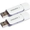 Philips Snow Edition USB 2.0 unità flash USB 2× 32 GB per PC, laptop, computer, archiviazione dati, velocità di lettura fino a 23 MB/s