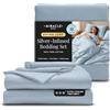 Miracle Made Extra Luxe - Set di lenzuola morbide e rinfrescanti, 4 pezzi, in cotone con infuso di argento, leggere, ipoallergeniche, per chi dorme caldo, king size, azzurro cielo