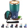 JAPORIA Bicchiere Termico 600ml 20oz, Tazza Termica con Doble Pared Reutilizable, Borraccia Termica in Acciaio Inox, sin BPA, Tazza da Viaggio per Caffe, Termos Caffè para Viajes, Oficina, Deporte, Escuela