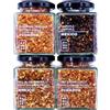 DAMUNE Fiocchi di Peperoncino: Jalapeño Red a Scaglie Messico - 80g, Chipotle a Scaglie Messico - 80g, Habanero Red Savina a Scaglie Messico - 50g, Habanero Scorpion Trinidad Butch T a Scaglie - 60g