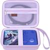 Elonbo Custodia per Anbernic RG405V Retro Handheld Game Console, Versione verticale Android Retro Handheld Gaming Travel Storage Cover Organizer Holder, Tasca a rete adatta cavi di ricarica, Viola