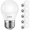 LVWIT Lampadina a LED E27-5W Equivalenti a 40W, 6500k Luce Bianca Fredda, 470Lm, LVWIT Sfera G45, Non Dimmerabile, Confezione da 6 Pezzi