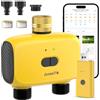 AnseTo Computer di Irrigazione Wifi con 2 Uscite Programmabili per Giardino, Prato, Irrigazione Automatica Temporizzata Sistema di Irrigazione Intelligente con Telecomando WiFi Hub, Ritardo Pioggia