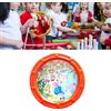 Keenso Wave Bead Ocean Drum, tamburo di apprendimento in plastica con motivo a onde, facile da trasportare per lezioni di musica e attività di intrattenimento (10 pollici, arancione 10 in arancione)