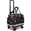 Gatycallaty Borsa medica con rotelle, trolley per infermieri, EMT CNA RN, vuota, per primo soccorso, assistenza sanitaria, infermieristica, studenti, borsone, con ruote, per lavoro, medici e dottori, Cuore