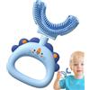 Generic Spazzolino da denti per bambini a di U, design , setole in silicone morbido, strumento per la pulizia dei denti a 360°, cura orale delicata, per bambini, igiene, 9 x 5 x 2 cm
