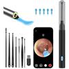 Kingcenton Otoscopio Pulisci Orecchie con Telecamera 1080P HD 3,5mm