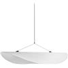 KiLoom Lampadario a LED diametro 50 cm Lampadario in tessuto di seta bianco Lampadario a sospensione per tavolo da pranzo retrò per balcone soggiorno ufficio
