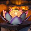 Kyduu Lampada Solare Lotus, Luci da Esterno Solari da Giardino Decorative, Fiori di Loto, Impermeabili, Illuminazione per Prato e Patio