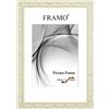 FRAMO Cornice foto barocco 50 x 65 cm in legno massello | Crème-Bianco Dorato | Colore/dimensione selezionabile | Cornice antica d'epoca retrò N°092