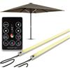 Lume 1 Lume1 - Illuminazione per ombrellone con telecomando, 2 strisce LED, luce bianca calda da 1000 lumen, 2700 Kelvin, illuminazione piacevole, batteria inclusa (Smart Set da 2 pezzi, modello 2026)