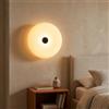 Alpinaluz Applique LED in Vetro Bianco 12W CCT Ø30 cm - Lampada da Parete Design Ciambella con 3 Colori di Luce 3000K-4000K-6000K, Illuminazione Decorativa Moderna per Soggiorno