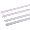 deco-raum Carrelli per pannelli bianchi 45cm 2 pezzi in alluminio con velcro accorciabili per binari per tende universali con scorrevoli e zavorra piatta 20x3mm