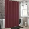AEKDCL Tenda per doccia anti-muffa color vino rosso Tenda per vasca da bagno e doccia in tessuto impermeabile e lavabile di alta qualità Tenda doccia in tessuto per vasca da bagno con ganci per tenda