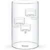 Wilmax England Wilmax Portacandele in vetro termico - per 3 candele - portacandele trasparente - vaso portacandele decorazione da tavola - portacandele da esterno bicchieri per candele di alta qualità