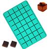 FineGood Stampi per cioccolato, silicone per caramelle con 40 cavità quadrate, teglia per dessert fatti in casa, gommose, bombe grasse