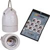 ISOLATECH 10pcs E27 ceramica presa appesa con occhiello in metallo LED lampadine a risparmio energetico (max.250V/4A) lampadine per la casa cucina frigorifero installazione resistente al calore