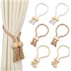 Foonary 6 fermatenda magnetici per tende, senza fori, supporto per tende magnetiche, fermatenda per tende, adatto per la casa e l'ufficio, accessori per la decorazione della tenda