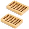 YPLANGENT 2 portasapone con scarico in legno, portasapone per lavabo, doccia, bagno, vasca da bagno, camper