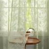 YJ YANJUN Tende trasparenti verdi per porte del patio, stile country, con ricamo floreale, tende a rete in voile per camera da letto, tende di pizzo per porta per soggiorno, 140 x 228 cm (larghezza x