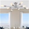 LXWNYY Lampadario Sputnik Industriale 8 Luci,Plafoniera Sputnik Vintage Cromo E27, Soffitto per Soggiorno, Camera da Letto, Cucina,Corridoio
