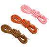 PATIKIL Cordino in Pelle Finta Scamosciata, 3 Rotoli 3mm x 5 ft, Strisce Cordoncino in Pelle Piatto Sintetica per Collane Bracciali Gioielli Perline DIY Artigianato, Rosa/Arancione/Marrone