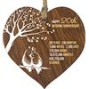 Stuff4 Targa in legno a forma di cuore per il 20° anniversario di matrimonio, in legno scuro, per celebrare l'anniversario della Cina, moglie, marito, fidanzato, fidanzata, targa con citazioni, regali dai