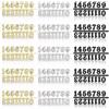 PMELCXD Kit di 15 numeri per orologio, in nero, argento, oro, fai da te, numeri digitali, lancette di ricambio, accessori per la decorazione artistica della casa (numeri arabi)