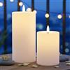 Spetebo Candele a stelo a energia solare con effetto fiamme, set da 2 pezzi, 10 + 15 cm, candele a LED artificiali, colore bianco caldo, alimentate a energia solare, per esterni, decorazione da tavolo