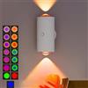 PixelLumens Applique LED RGB a Batteria Ricaricabile - Lampada Senza Fili con Sensore di Movimento e Telecomando - Attacco Magnetico Adesivo e USB-C - Luce Notturna per Scale, Corridoio e Camera