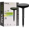 Maxled, Light is Led! LED Faretti Energia Solare Esterno 30LM 1.1W 3CCT IP65 Impermeabile Lampioncini Solari da Giardino Esterno per Cortile Vialetto Alberi Bianco Caldo