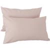 H HANSEL HOME 2 Pezzi Federe 45x105cm per Cuscino Letto in 100% Microfibra con Cerniera, Copricuscini Morbido e Trasparente - Rosa Chiaro