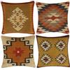 INDACORIFY Set da 4 pezzi Fodera per cuscino Kilim in lana e iuta Tessuta a mano vintage turca Copricuscino decorativo Federe per la casa (Stile- 22)