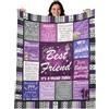 Vicloon Migliori Amiche Coperta In Flanella 130X150CM, Coperta Regalo Donna Compleanno Con Citazioni Commoventi Per Mamma, Figlia, Sorella
